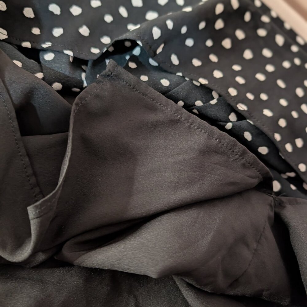 Ann Taylor Black Polka Dot Sleeveless A-Line Dress - Picture 7 of 11